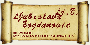 LJubislava Bogdanović vizit kartica